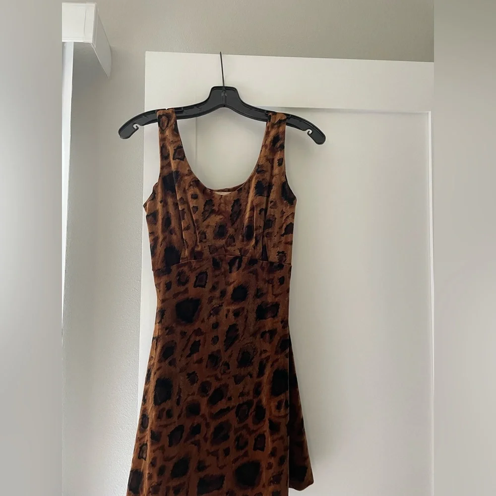 Velveteen animal print minidress XS - Picture 2 of 7